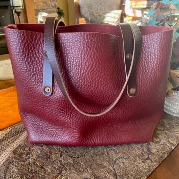 Go Forth Goods Handbags - Go Forth Goods Medium Burgundy Avery Tote